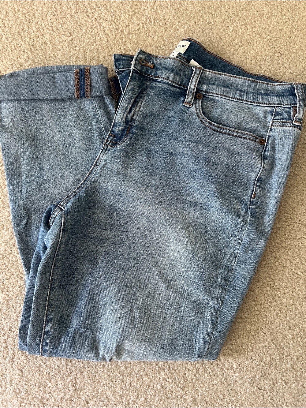 J. Crew Washed Light Blue Boyfriend Jeans